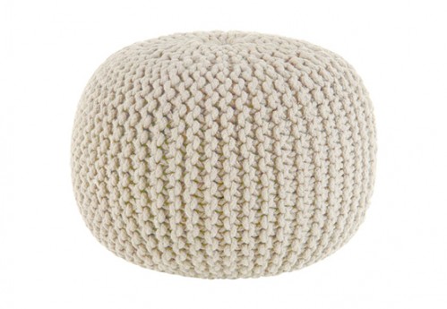 Egret Pouf – Ivory