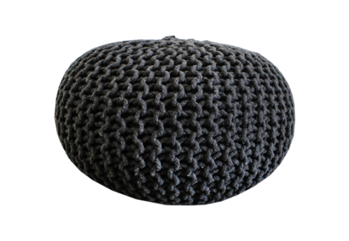 Egret Pouf – Charcoal